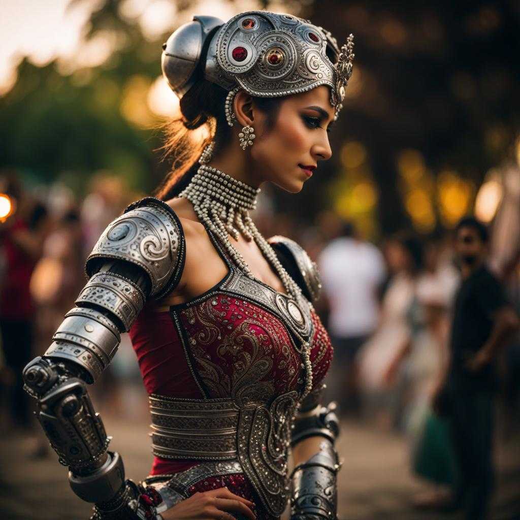 Traditional Navratri Attire (Cyberpunk touch)